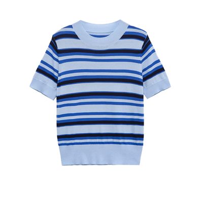 Винтажный свитер в полоску