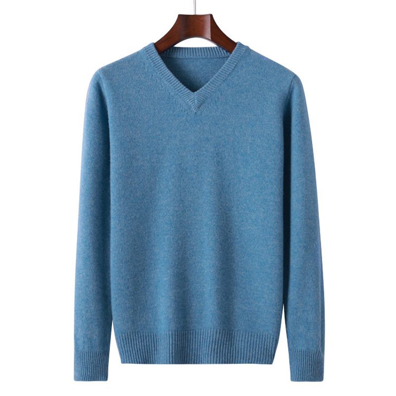Мериносовый джемпер с V-вырезом, артикул NVG-9452